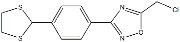 5-(CHLOROMETHYL)-3-[4-(1,3-DITHIOLAN-2-YL)PHENYL]-1,2,4-OXADIAZOLE Structural