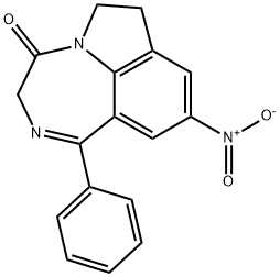 Pyrrolo(3,2,1-jk)(1,4)benzodiazepin-4(3H)-one, 6,7-dihydro-9-nitro-1-p henyl-