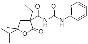 Urea, 1-(3-ethyl-5-isopropyl-5-methyl-2-oxotetrahydro-3-furoyl)-3-phen yl- Structural