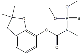 N-(Dimethoxyphosphinothioyl)-N-methylcarbamic acid 2,3-dihydro-2,2-dimethylbenzofuran-7-yl ester