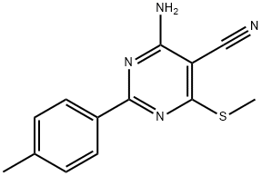 4-AMINO-2-(4-METHYLPHENYL)-6-(METHYLTHIO)PYRIMIDINE-5-CARBONITRILE Structural