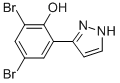 3-(3,5-DIBROMO-2-HYDROXYPHENYL)PYRAZOLE Structural