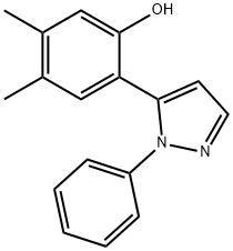 5-(4,5-DIMETHYL-2-HYDROXYPHENYL)-1-PHENYLPYRAZOLE Structural