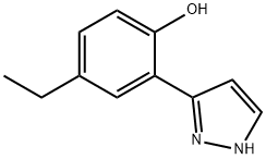 3-(5-ETHYL-2-HYDROXYPHENYL)PYRAZOLE Structural