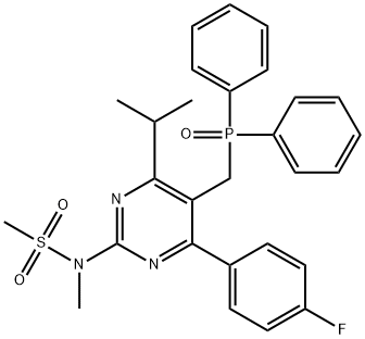 N-[5-(Diphenylphosphinoylmethyl)-4-(4-fluorophenyl)-6-isopropylpyrimidin-2-yl]-N-methylmethanesulfonamide