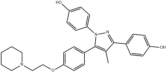 1,3-BIS(4-HYDROXYPHENYL)-4-METHYL-5-[4-(2-PIPERIDINYLETHOXY)PHENOL]-1H-PYRAZOLE DIHYDROCHLORIDE