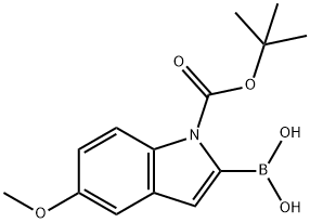 1-(TERT-BUTOXYCARBONYL)-5-METHOXY-1H-INDOL-2-YLBORONIC ACID Structural