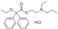 Acetic acid, 2,2-diphenyl-2-ethoxy-, (2-(N-ethyl-N-propylamino)ethyl)  ester, hydrochloride Structural