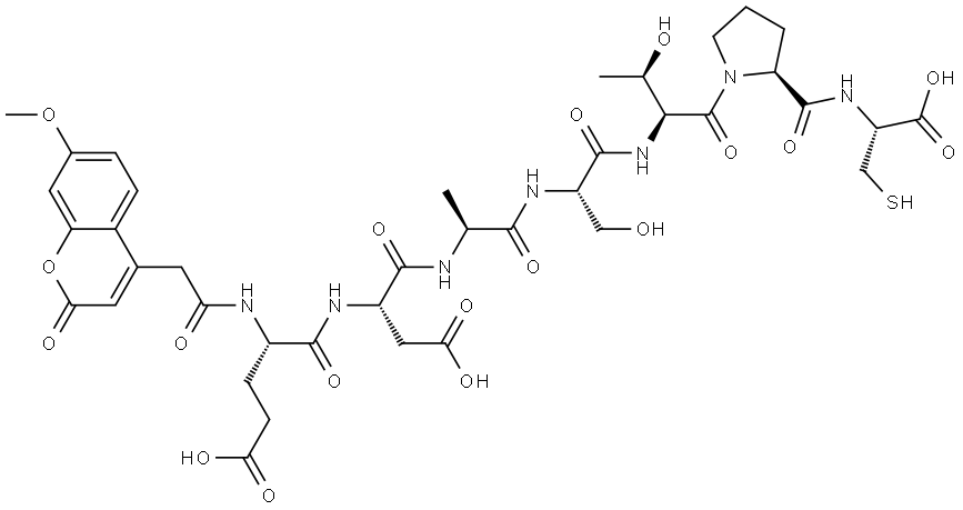 MCA-GLU-ASP-ALA-SER-THR-PRO-CYS-OH Structural