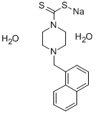 1-Piperazinecarbodithioic acid, 4-(1-naphthylmethyl)-, sodium salt, di hydrate Structural