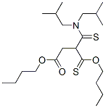Butanedioic acid, bis(2-methylpropyl)aminothioxomethylthio-, dibutyl ester Structural