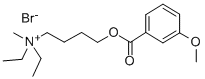 Ammonium, diethyl(4-hydroxybutyl)methyl-, bromide, m-anisate Structural