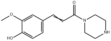 1-[3-(4-HYDROXY-3-METHOXYPHENYL)-OXO-2-PROPENYL]-PIPERAZINE Structural