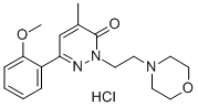 3(2H)-Pyridazinone, 6-(o-methoxyphenyl)-4-methyl-2-(2-morpholinoethyl) -, hydrochloride Structural