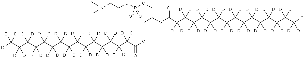 1,2-DI[PERDEUTERO]HEXADECANOYL-SN-GLYCERO-3-PHOSPHOCHOLINE Structural