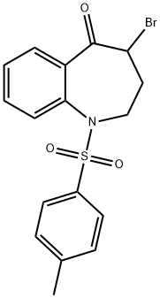 4-BROMO-1-(TOLUENE-4-SULFONYL)-1,2,3,4-TETRAHYDROBENZO[B]AZEPIN-5-ONE Structural