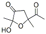 5-acetyldihydro-2-hydroxy-2,5-dimethylfuran-3(2H)-one Structural