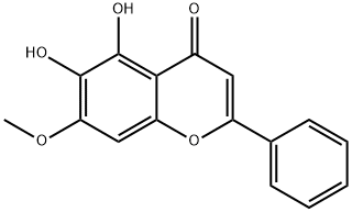 5,6-DIHYDROXY-7-METHOXYFLAVONE Structural