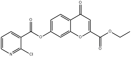 2-(ETHOXYCARBONYL)-4-OXO-4H-CHROMEN-7-YL 2-CHLORONICOTINATE Structural