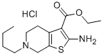 4,5,6,7-Tetrahydro-2-amino-6-butylthieno(2,3-c)pyridine-3-carboxylic a cid ethyl ester HCl