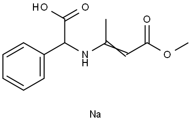 sodium [(3-methoxy-1-methyl-3-oxo-1-propenyl)amino]phenylacetate Structural