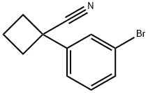 1-(3-Bromophenyl)-cyclobutanecarbonitrile Structural