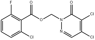 (4,5-DICHLORO-6-OXO-1,6-DIHYDROPYRIDAZIN-1-YL)METHYL 2-CHLORO-6-FLUOROBENZOATE Structural