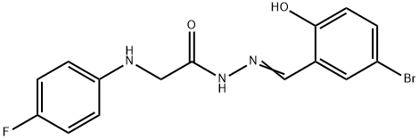 N'-[(E)-(5-bromo-2-hydroxyphenyl)methylidene]-2-(4-fluoroanilino)acetohydrazide