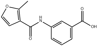 3-[(2-methyl-3-furoyl)amino]benzoic acid Structural