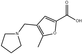 5-METHYL-4-PYRROLIDIN-1-YLMETHYL-FURAN-2-CARBOXYLIC ACID Structural