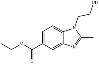 1-(2-HYDROXY-ETHYL)-2-METHYL-1H-BENZOIMIDAZOLE-5-CARBOXYLIC ACID ETHYL ESTER Structural