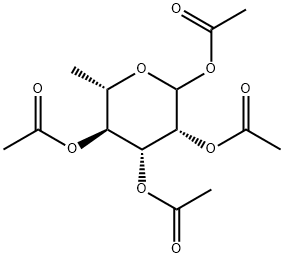 L-Mannopyranose, 6-deoxy-, tetraacetate Structural