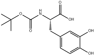 N-(tert-buloxycarbonyl)-3,4-dihydroxy-L-phenylalanine Structural