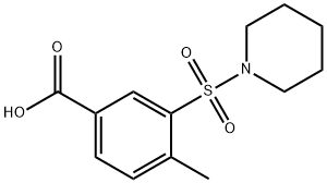 4-METHYL-3-(PIPERIDINE-1-SULFONYL)BENZOIC ACID Structural