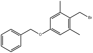 2-(BROMOMETHYL)-1,3-DIMETHYL-5-(PHENYLMETHOXY)-BENZENE Structural