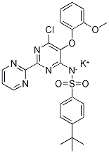 N-[6-Chloro-5-(2-methoxyphenoxy)[2,2'-bipyrimidin]-4-yl]-4-(1,1-dimethylethyl)benzenesulfonamide potassium salt Structural