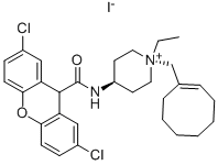 1,4-TRANS-1-(1-CYCLOOCTEN-1-YLMETHYL)-4-[[(2,7-DICHLORO-9H-XANTHEN-9-YL)CARBONYL]AMINO]-1-ETHYLPIPERIDINIUM IODIDE