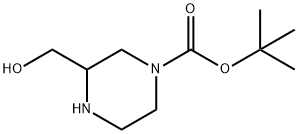 1-Boc-3-hydroxymethyl-piperazine Structural