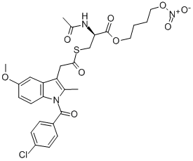 N-ACETYL-D-CYSTEINE-1-(4-CHLOROBENZOYL)-5-METHOXY-2-METHYL-1H-INDOLE-3-ACETIC ACID, 4-(NITROOXY)BUTYL ESTER Structural