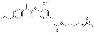 ALPHA-METHYL-4-(2-METHYLPROPYL)-2-METHOXY-4-[(1E)-3-[4-(NITROOXY)BUTOXYL]-3-OXO-1-PROPENYL]PHENYL ESTER, BENZENEACETIC ACID