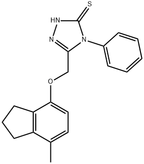 5-[[(7-METHYL-2,3-DIHYDRO-1H-INDEN-4-YL)OXY]METHYL]-4-PHENYL-4H-1,2,4-TRIAZOLE-3-THIOL