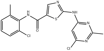 N-(2-Chloro-6-methylphenyl)-2-[(6-chloro-2-methyl-4-pyrimidinyl)amino]-5-thiazolecarboxamide Structural Picture