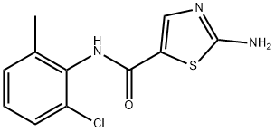 2-Amino-N-(2-chloro-6-methylphenyl)thiazole-5-carboxamide Structural