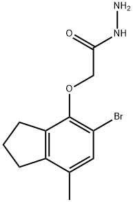 2-[(5-BROMO-7-METHYL-2,3-DIHYDRO-1H-INDEN-4-YL)OXY]ACETOHYDRAZIDE Structural