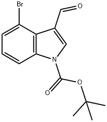 4-BROMO-3-FORMYLINDOLE-1-CARBOXYLIC ACID TERT-BUTYL ESTER Structural