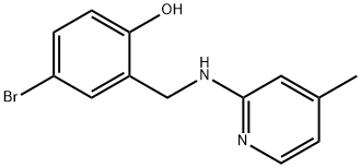 4-BROMO-2-([(4-METHYL-2-PYRIDINYL)AMINO]METHYL)BENZENOL Structural