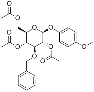 4-METHOXYPHENYL 2,4,6-TRI-O-ACETYL-3-O-BENZYL-BETA-D-GLUCOPYRANOSIDE Structural