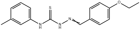 4-ethoxybenzaldehyde N-(3-methylphenyl)thiosemicarbazone Structural