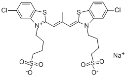 5-CHLORO-2-[(5-CHLORO-3-(4-SULFOBUTYL)-2(3H)-BENZOTHIAZOLYLIDENE)-2- METHYL- 1-PROPENYL]-3-(4-SULFOBUTYL)- BENZOTHIAZOLIUM HYDROXIDE, INNER SALT, SODIUM SALT