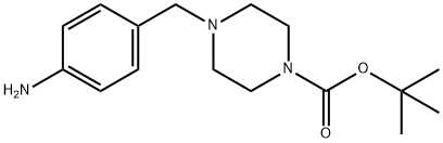 4-(4-Aminobenzyl)piperazine-1-carboxylic acid tert-butyl ester Structural